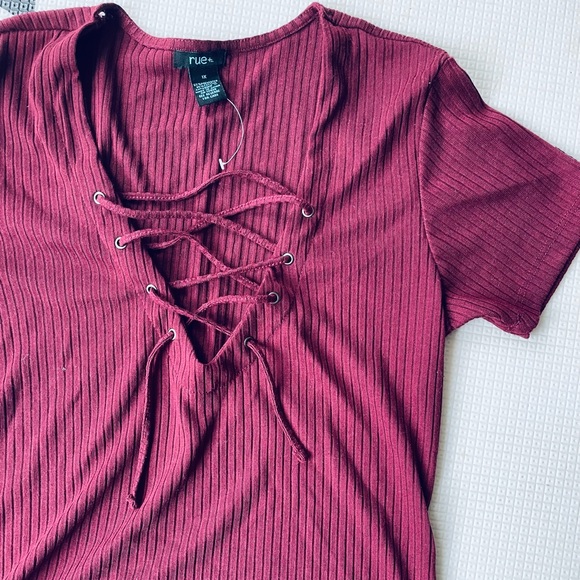 COPY - Lace up bodysuit top - Picture 2 of 3